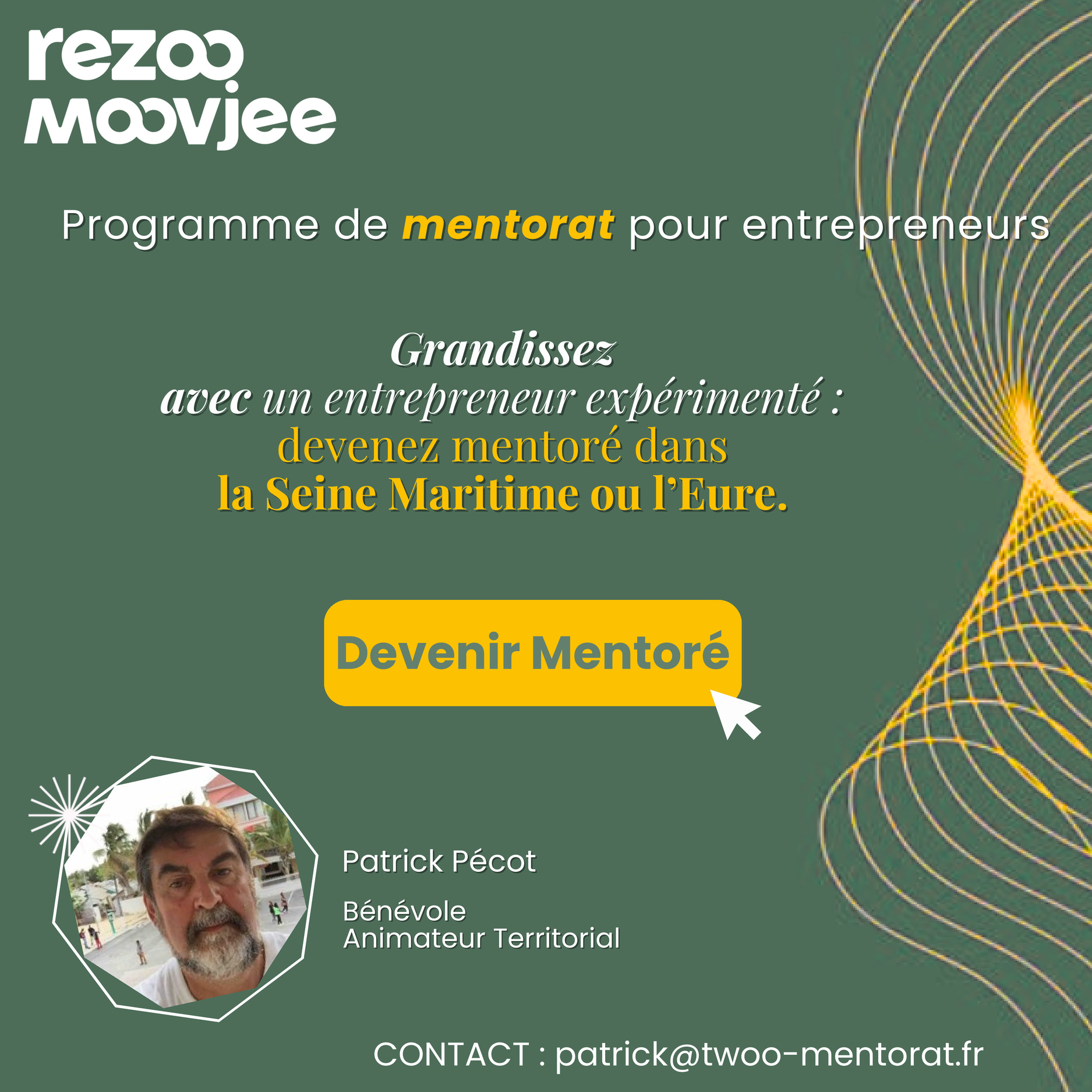 Patrick Pécot — Devenir mentoré Moovjee, publication LinkedIn